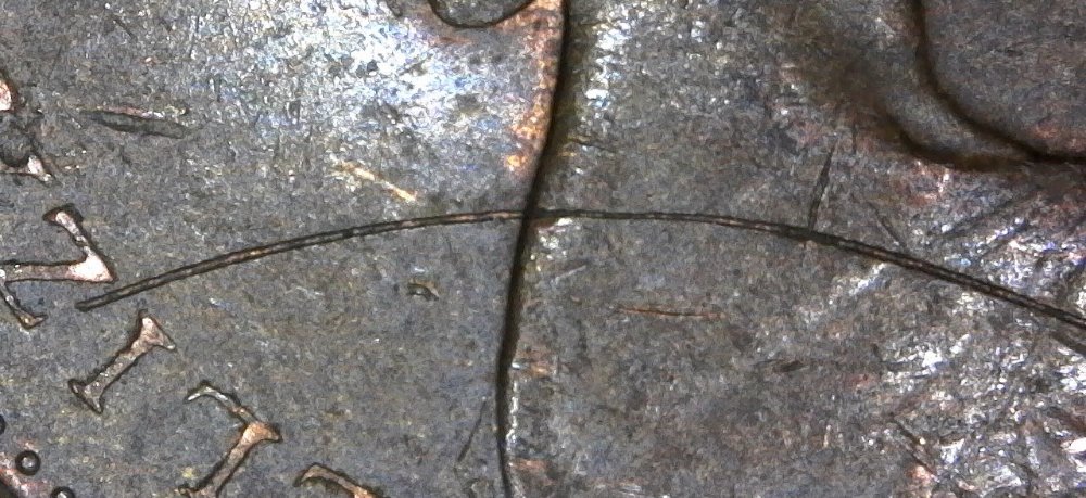 1968-Canadian-Cent-Struck-Through-Found-CRH!